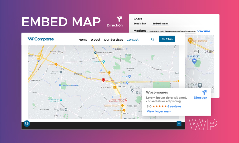 How to embed map on our website