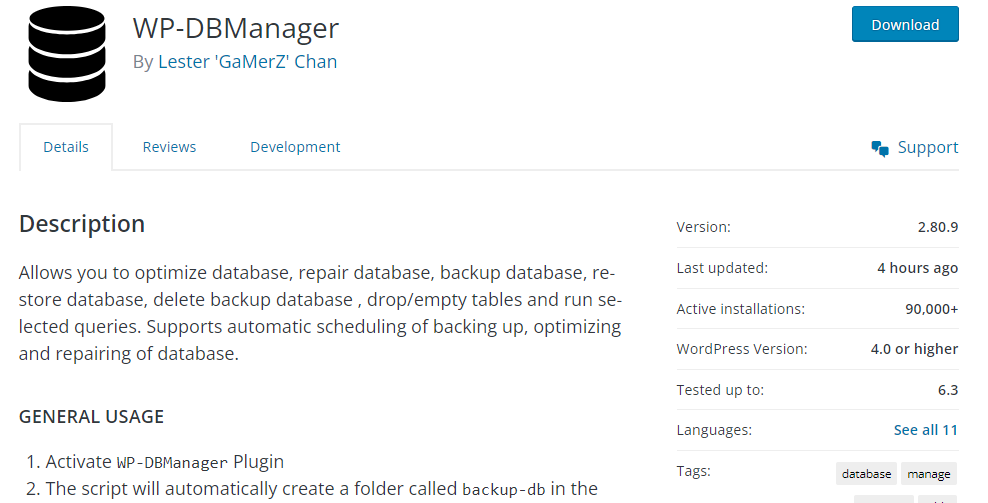 WP DB Manager